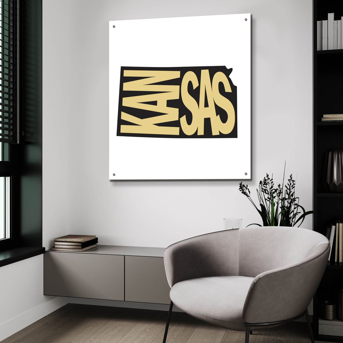 Kansas 2 by Art Licensing Studio - 36x36 acrylic wall art in a room