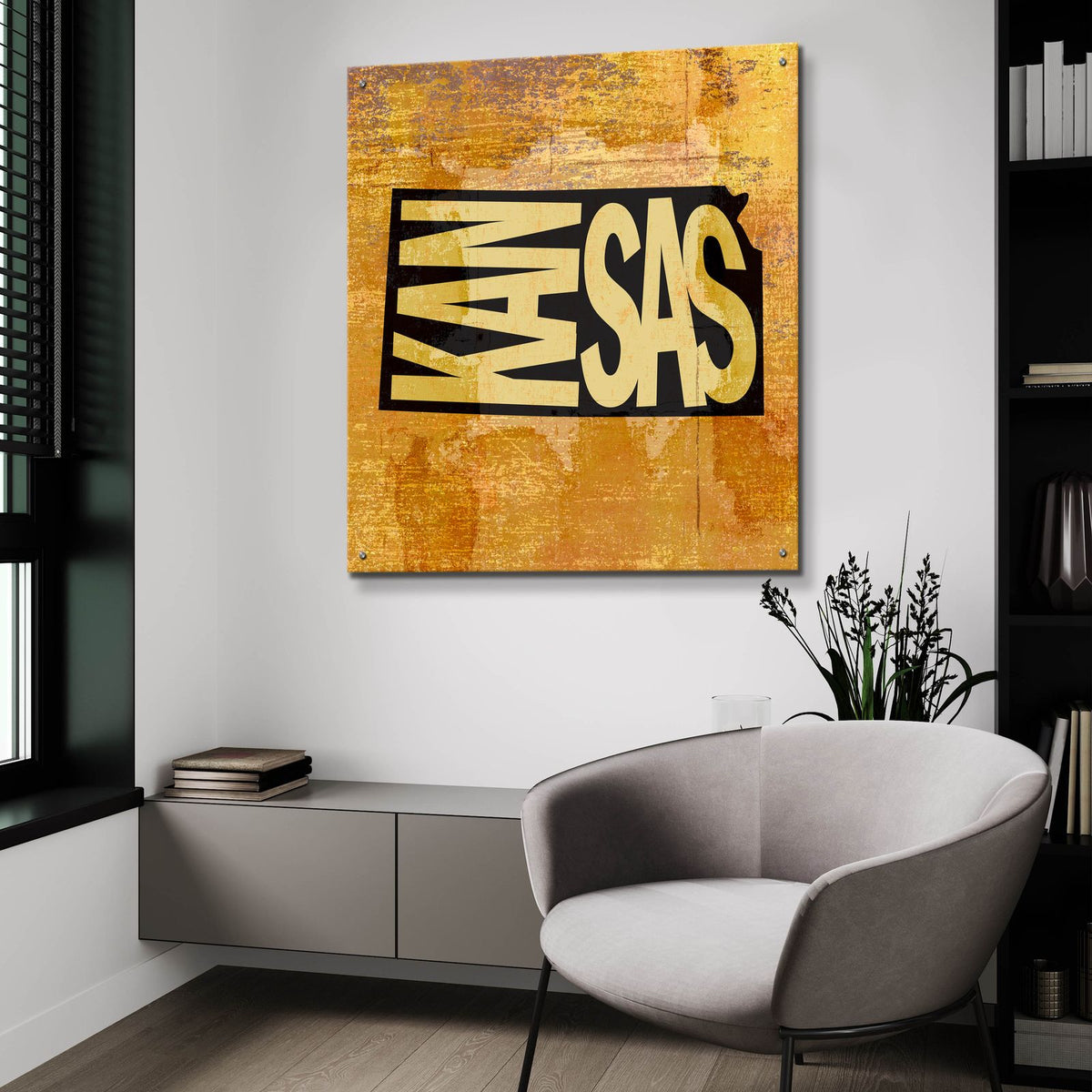 Kansas by Art Licensing Studio - 36x36 acrylic wall art in a room