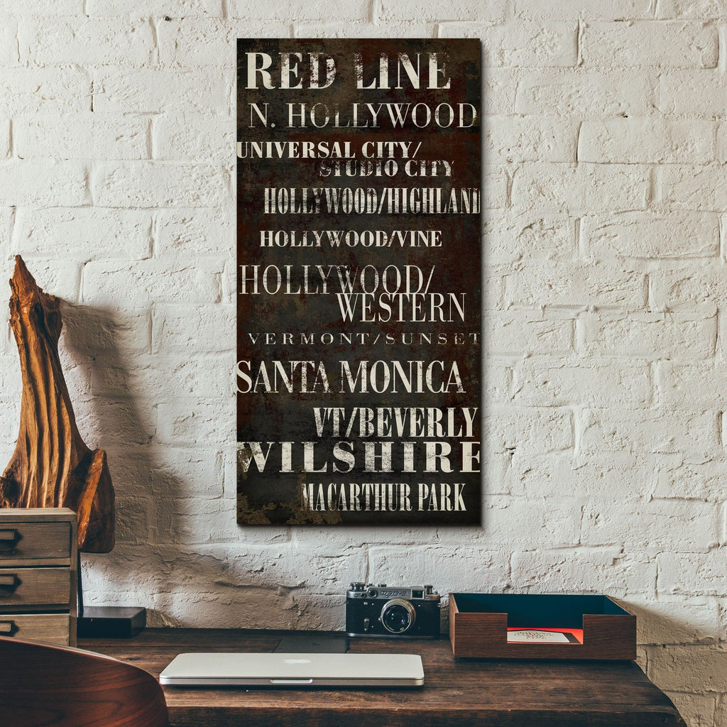 La Red Line by Art Licensing Studio - 12x24 acrylic wall art in a room