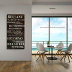 La Red Line by Art Licensing Studio - 24x48 acrylic wall art in a room