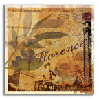 Latitude And Longitude Travel To Florence by Art Licensing Studio acrylic glass wall art