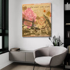 Latitude And Longitude Travel To London by Art Licensing Studio - 36x36 acrylic wall art in a room