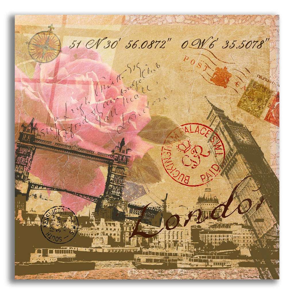 Latitude And Longitude Travel To London by Art Licensing Studio acrylic glass wall art