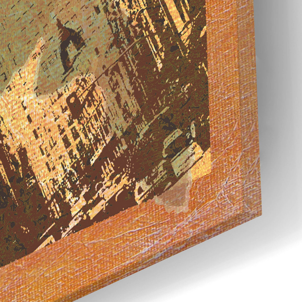 Epic Art 'Latitude And Longitude Travel To Madrid'  by Art Licensing Studio Acrylic Glass Wall Art,12x12