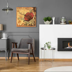 Epic Art 'Latitude And Longitude Travel To Madrid'  by Art Licensing Studio Acrylic Glass Wall Art,24x24