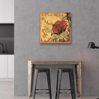 Epic Art 'Latitude And Longitude Travel To Madrid'  by Art Licensing Studio Acrylic Glass Wall Art,24x24
