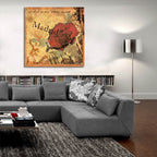 Epic Art 'Latitude And Longitude Travel To Madrid'  by Art Licensing Studio Acrylic Glass Wall Art,36x36
