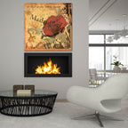 Epic Art 'Latitude And Longitude Travel To Madrid'  by Art Licensing Studio Acrylic Glass Wall Art,36x36
