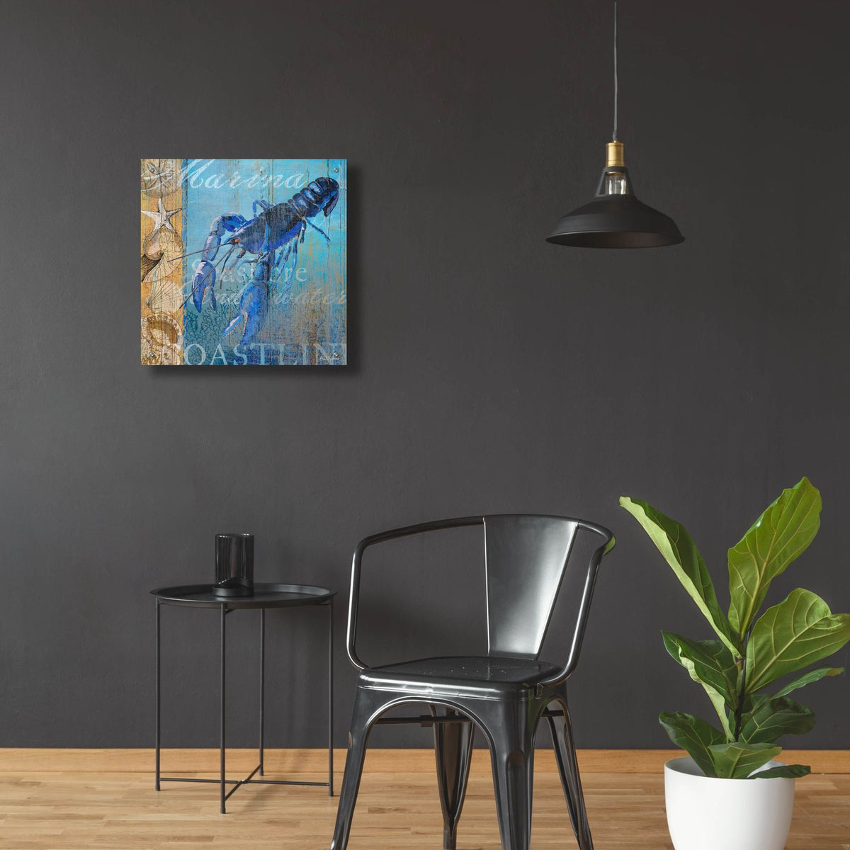 Lobster And Sea by Art Licensing Studio - 24x24 acrylic wall art in a room
