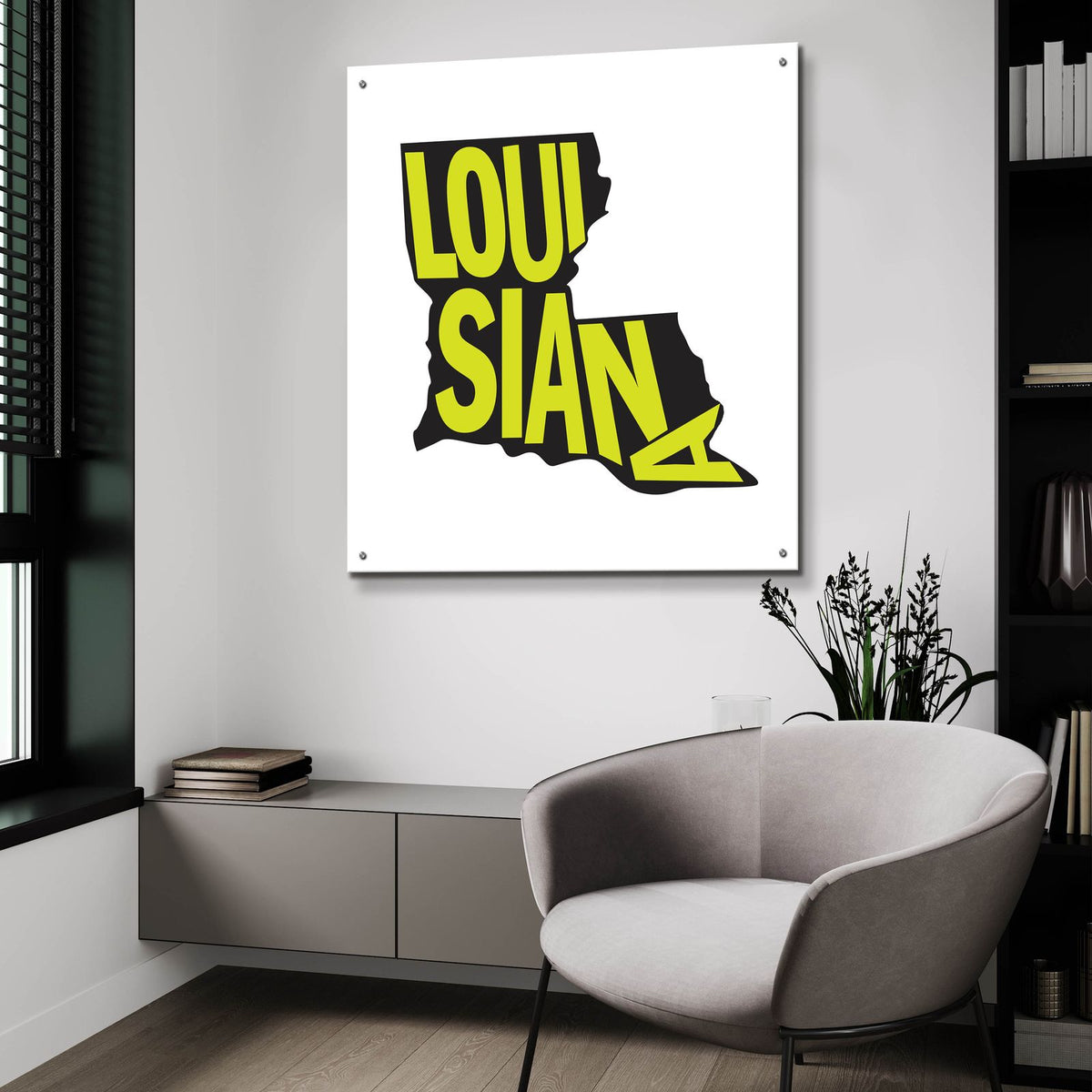 Louisiana 2 by Art Licensing Studio - 36x36 acrylic wall art in a room