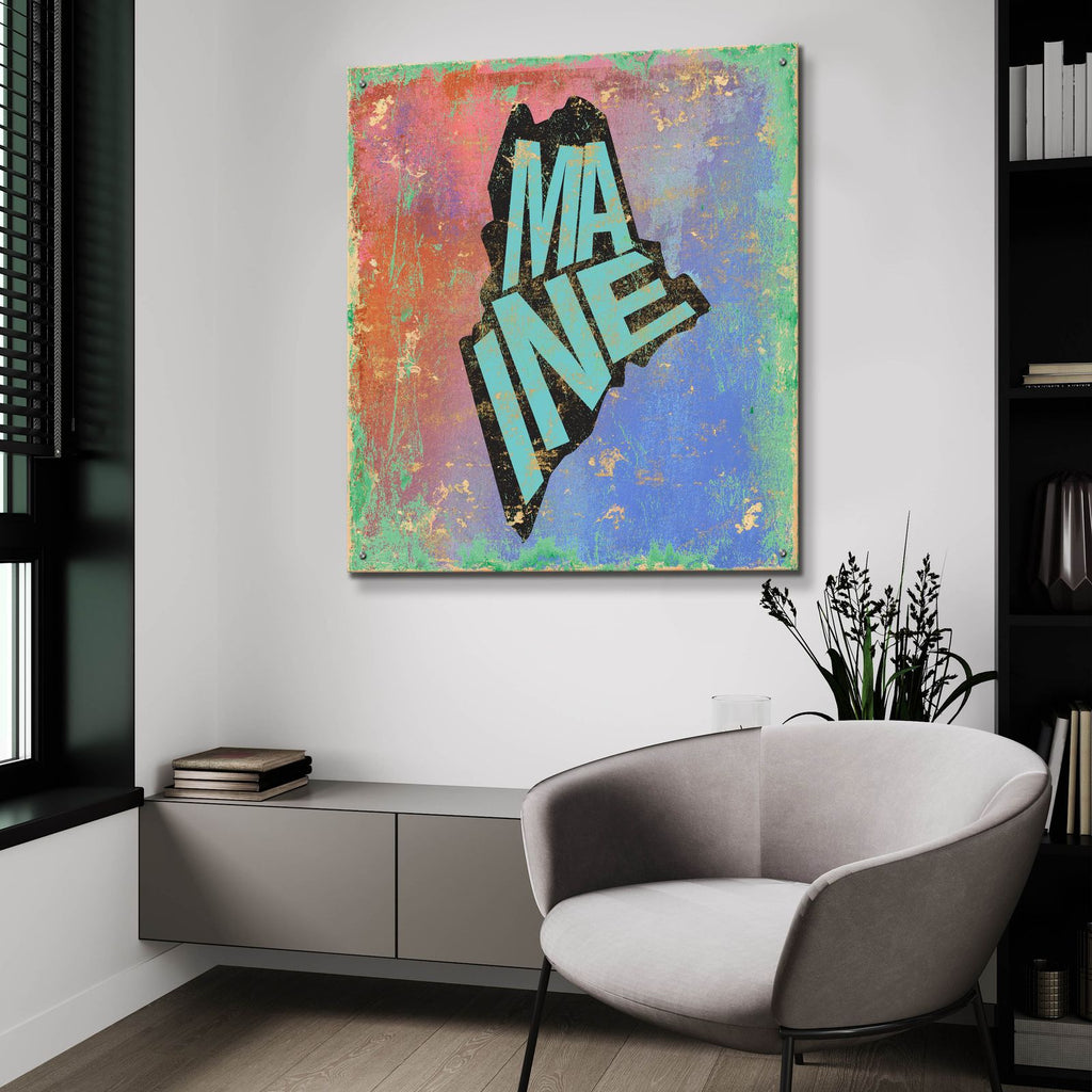 Maine by Art Licensing Studio - 36x36 acrylic wall art in a room