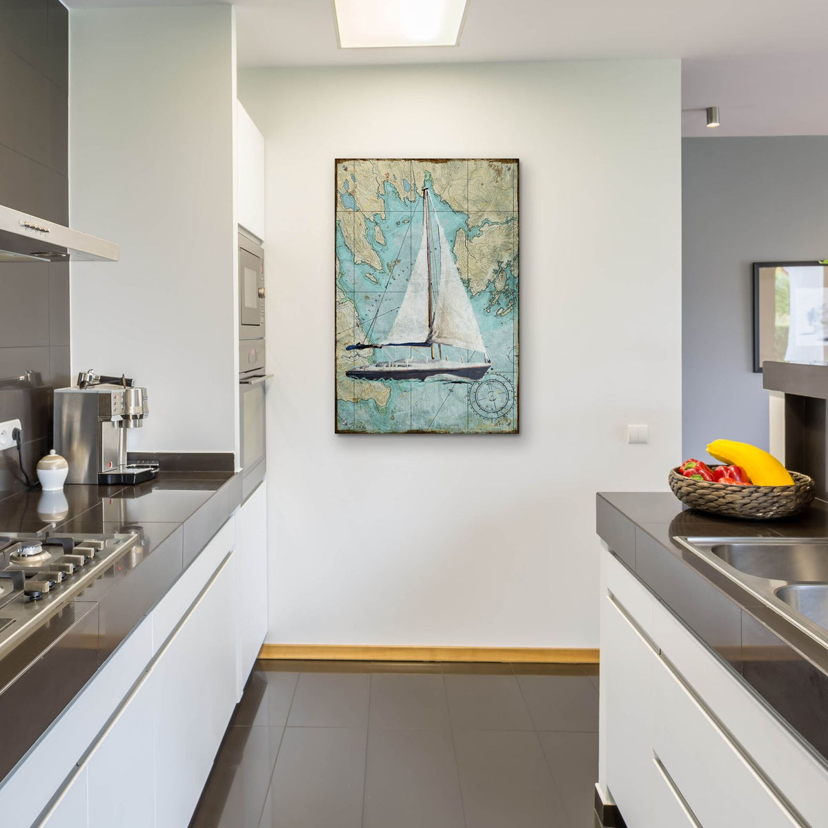 Maritime Sail by Art Licensing Studio - 24x36 acrylic wall art in a room