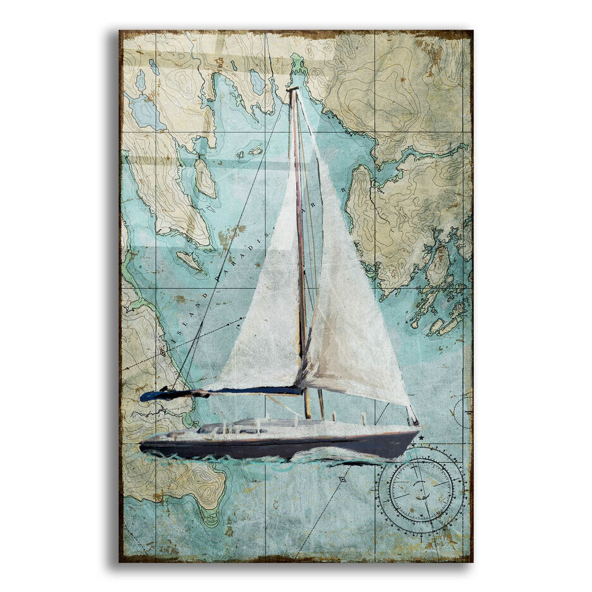 Maritime Sail by Art Licensing Studio acrylic glass wall art