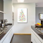 Merry Meta Christmas Tree by Art Licensing Studio - 24x36 acrylic wall art in a room