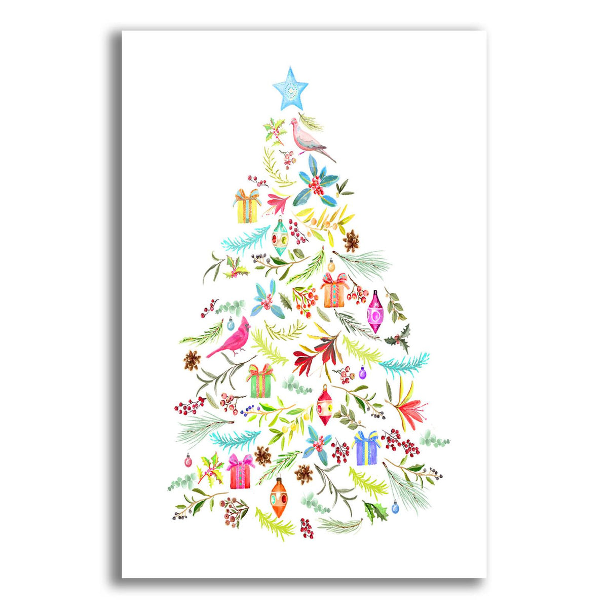 Merry Meta Christmas Tree by Art Licensing Studio acrylic glass wall art
