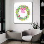 Merry Meta Wreath by Art Licensing Studio - 36x36 acrylic wall art in a room