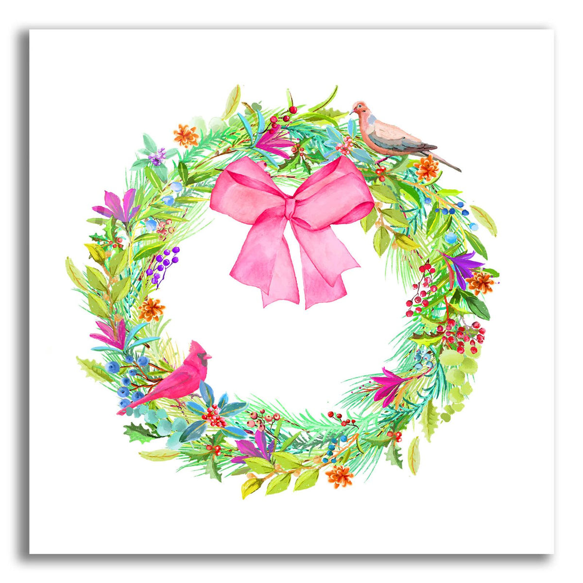 Merry Meta Wreath by Art Licensing Studio acrylic glass wall art