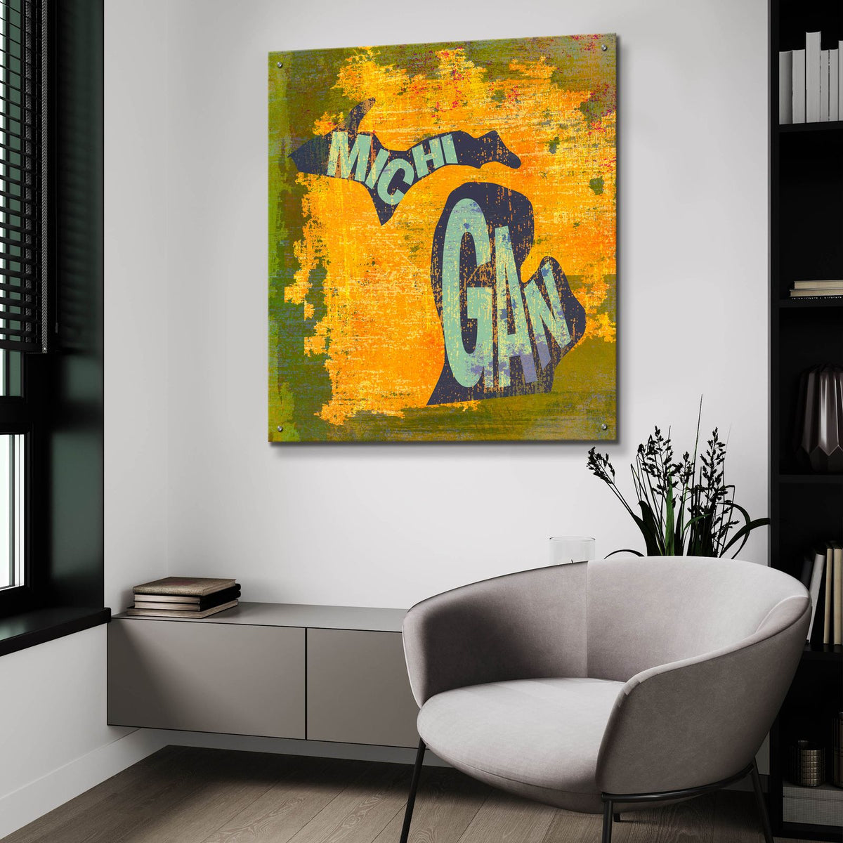 Michigan by Art Licensing Studio - 36x36 acrylic wall art in a room