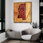 Mississippi 3 by Art Licensing Studio - 36x36 acrylic wall art in a room