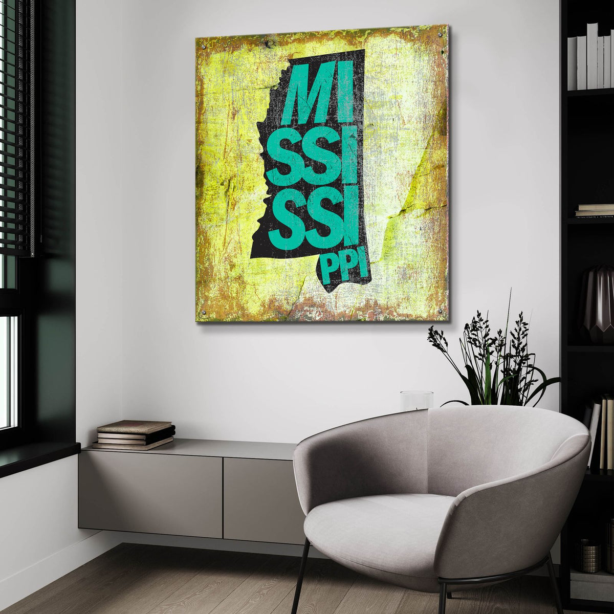 Mississippi by Art Licensing Studio - 36x36 acrylic wall art in a room