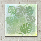 Monstera Water by Art Licensing Studio - 12x12 acrylic wall art in a room