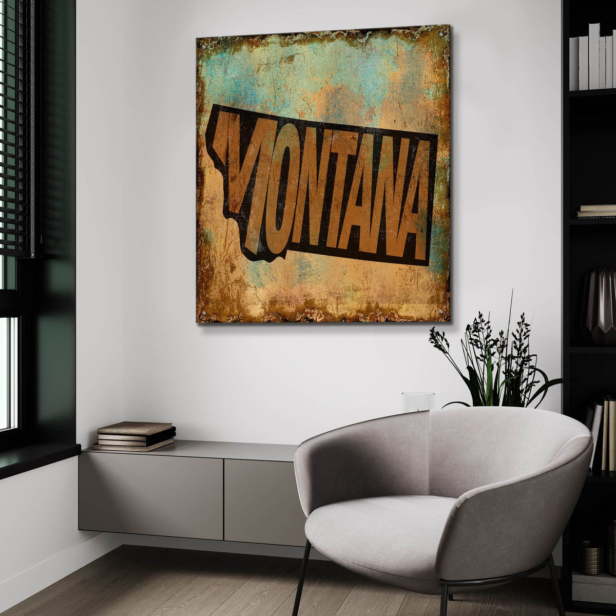 Montana by Art Licensing Studio - 36x36 acrylic wall art in a room