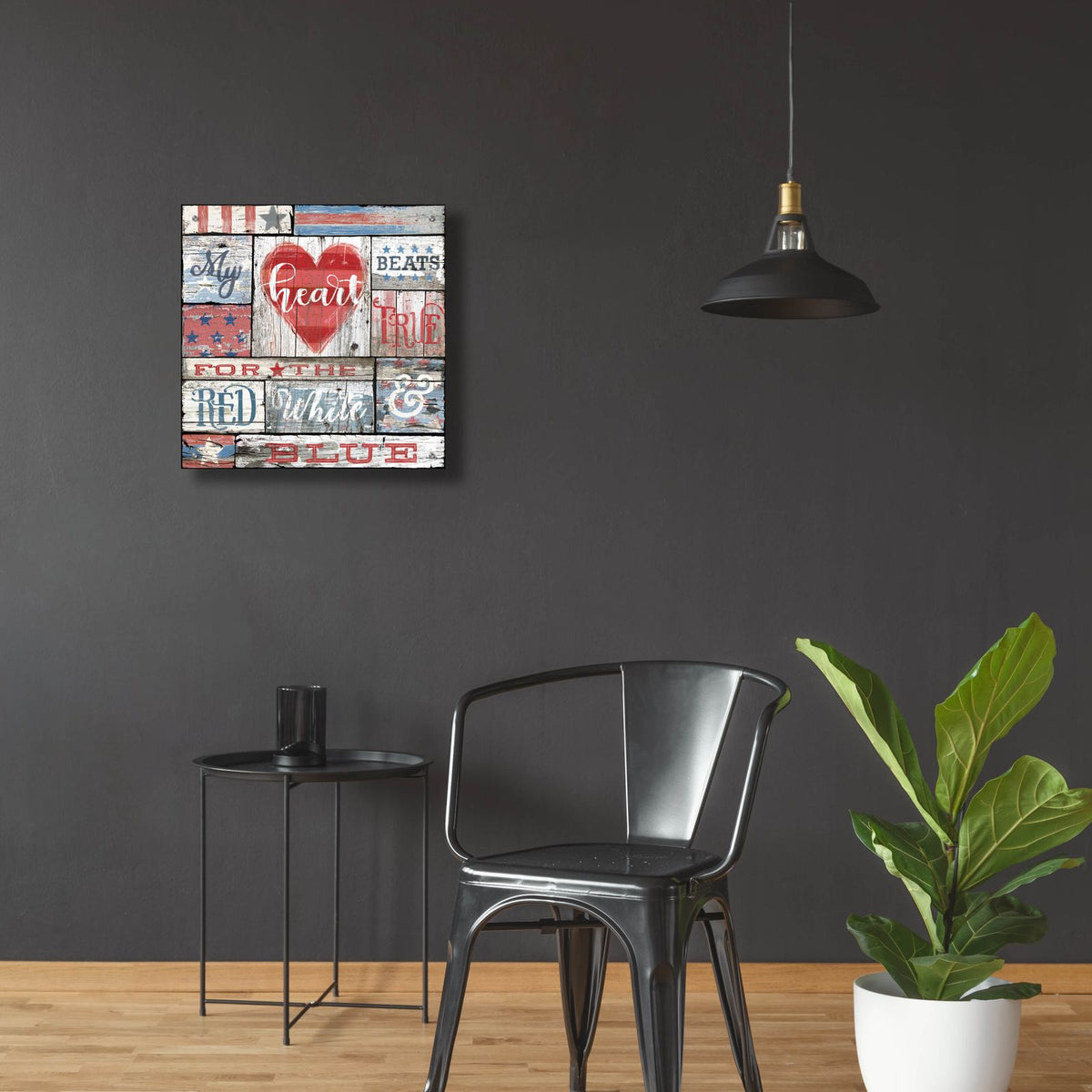 My Patriotic Heart by Art Licensing Studio - 24x24 acrylic wall art in a room