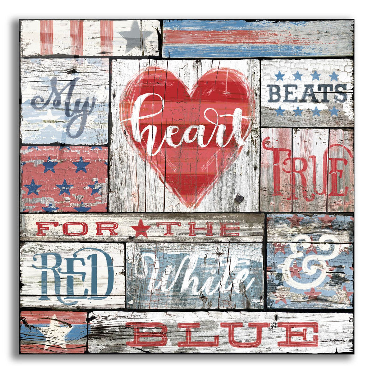 My Patriotic Heart by Art Licensing Studio acrylic glass wall art