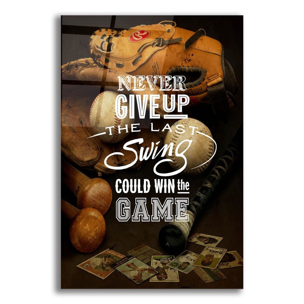 Never Give Up by Art Licensing Studio acrylic glass wall art