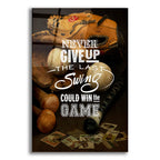 Never Give Up by Art Licensing Studio acrylic glass wall art
