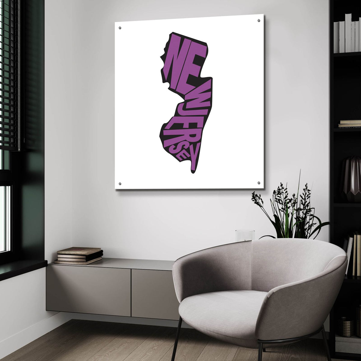 New Jersey 2 by Art Licensing Studio - 36x36 acrylic wall art in a room