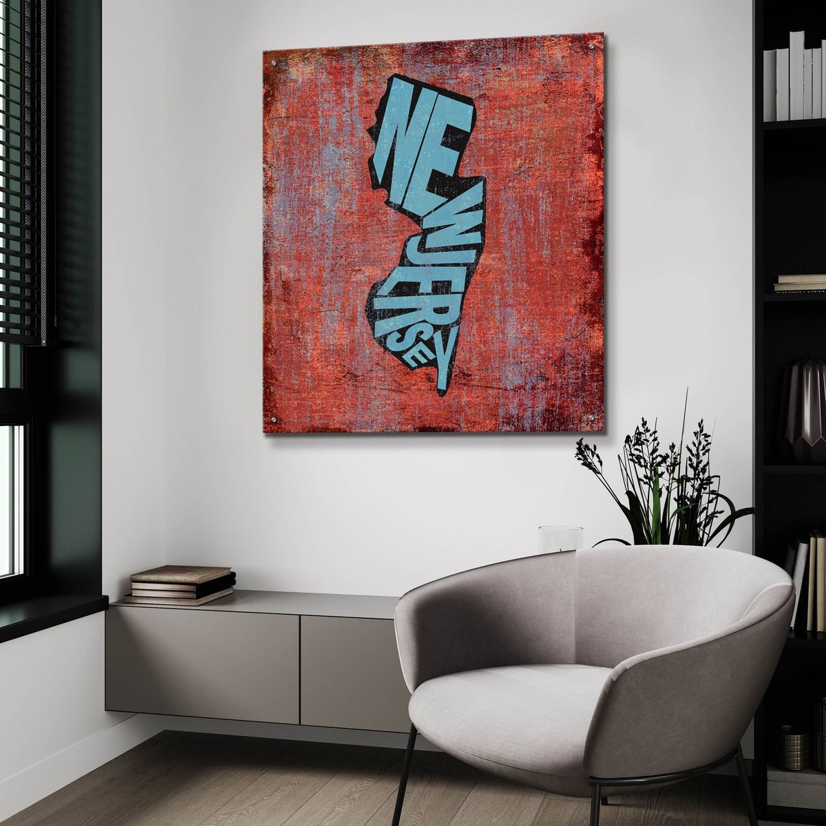 New Jersey by Art Licensing Studio - 36x36 acrylic wall art in a room