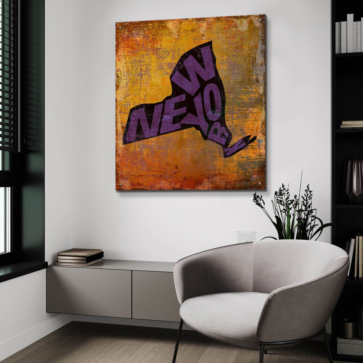 New York by Art Licensing Studio - 36x36 acrylic wall art in a room