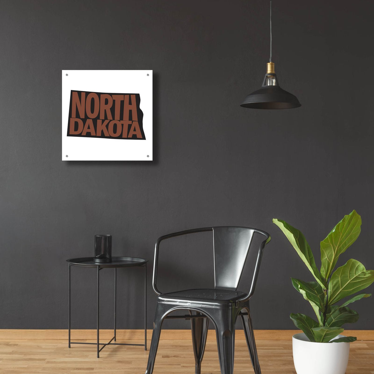 North Dakota 2 by Art Licensing Studio - 24x24 acrylic wall art in a room