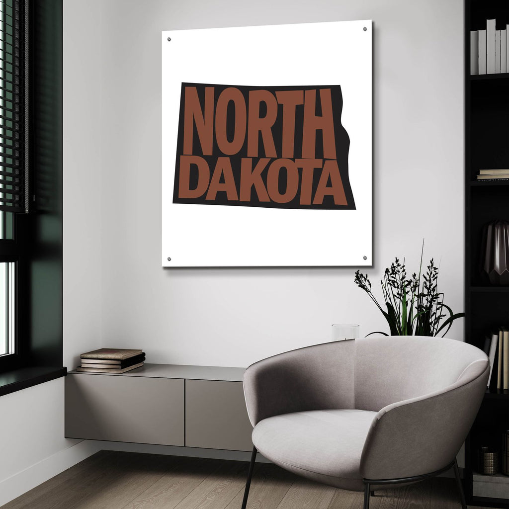 North Dakota 2 by Art Licensing Studio - 36x36 acrylic wall art in a room