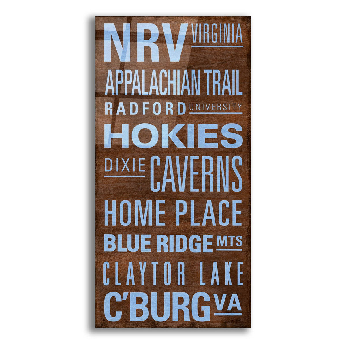 Nrv Text by Art Licensing Studio acrylic glass wall art