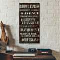 Ny Subway Express by Art Licensing Studio - 12x24 acrylic wall art in a room
