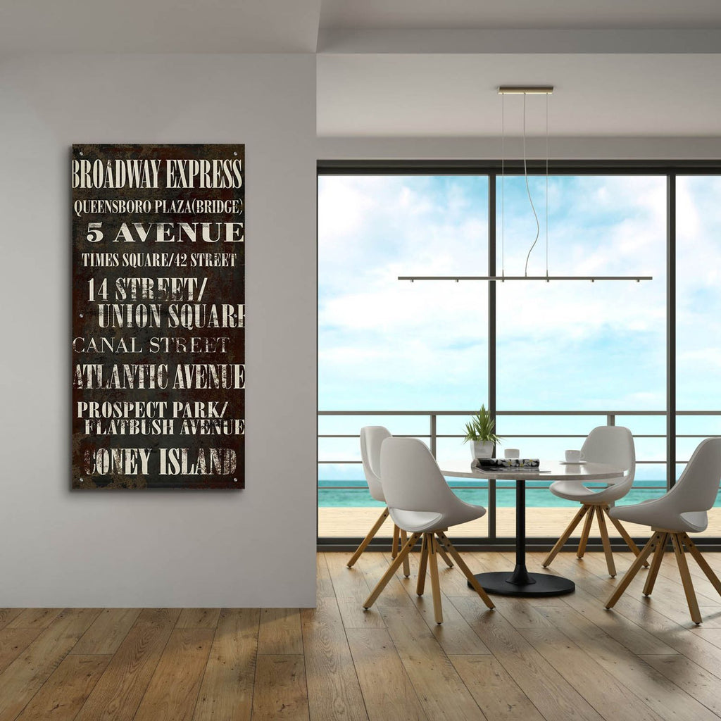 Ny Subway Express by Art Licensing Studio - 24x48 acrylic wall art in a room