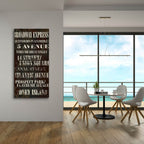 Ny Subway Express by Art Licensing Studio - 24x48 acrylic wall art in a room