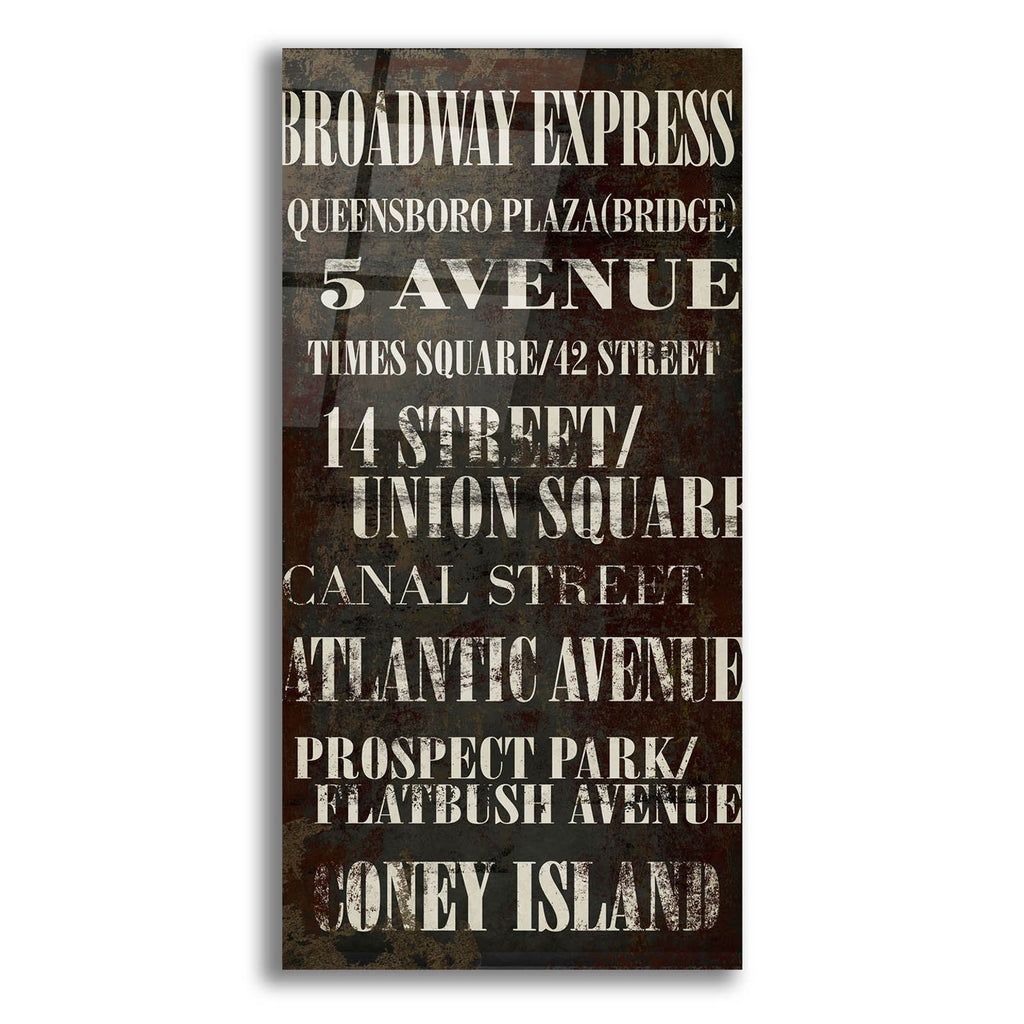 Ny Subway Express by Art Licensing Studio acrylic glass wall art