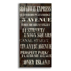 Ny Subway Express by Art Licensing Studio acrylic glass wall art