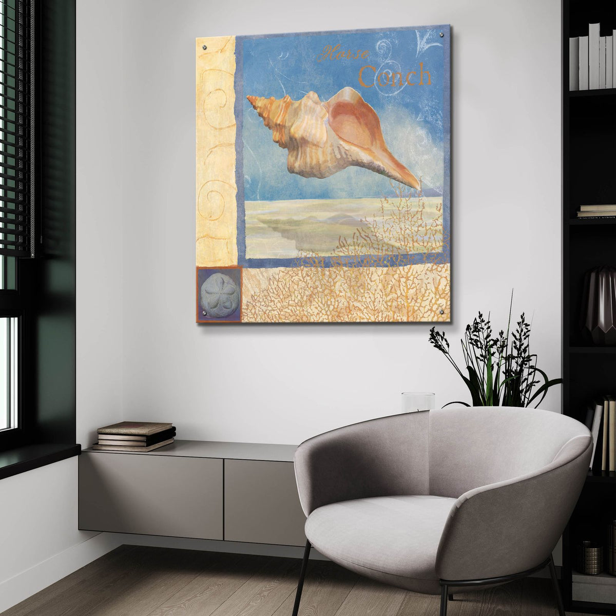 Ocean Beauties 3 by Art Licensing Studio - 36x36 acrylic wall art in a room
