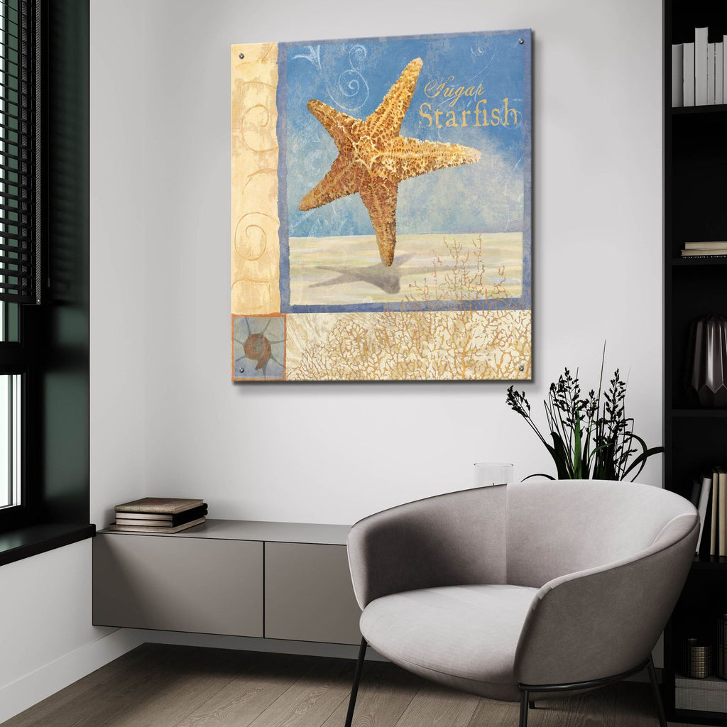 Ocean Beauties 4 by Art Licensing Studio - 36x36 acrylic wall art in a room
