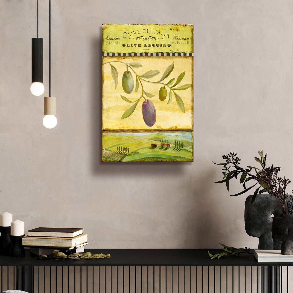 Olive Grove Tuscana by Art Licensing Studio - 16x24 acrylic wall art in a room
