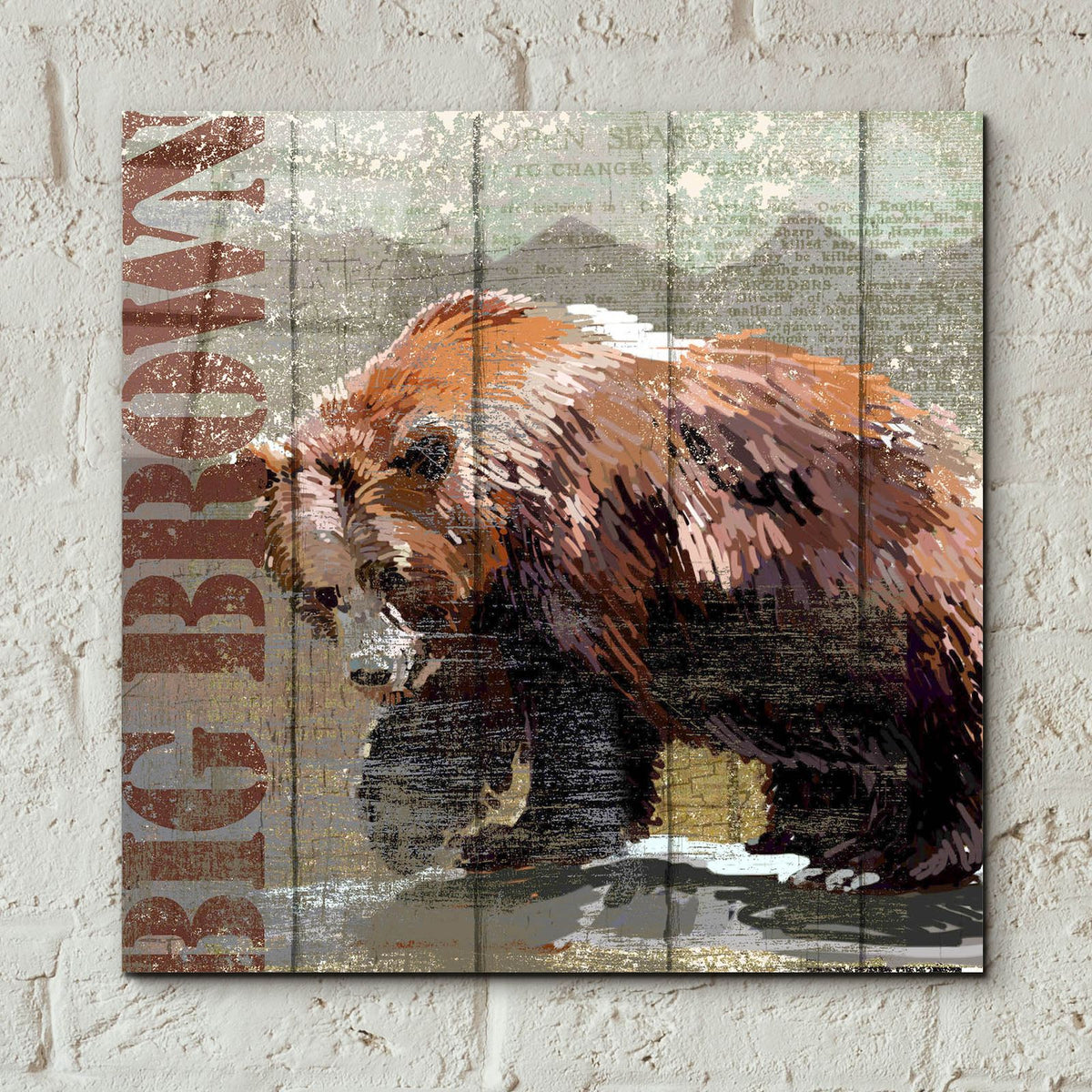 Open Season Bear by Art Licensing Studio - 12x12 acrylic wall art in a room