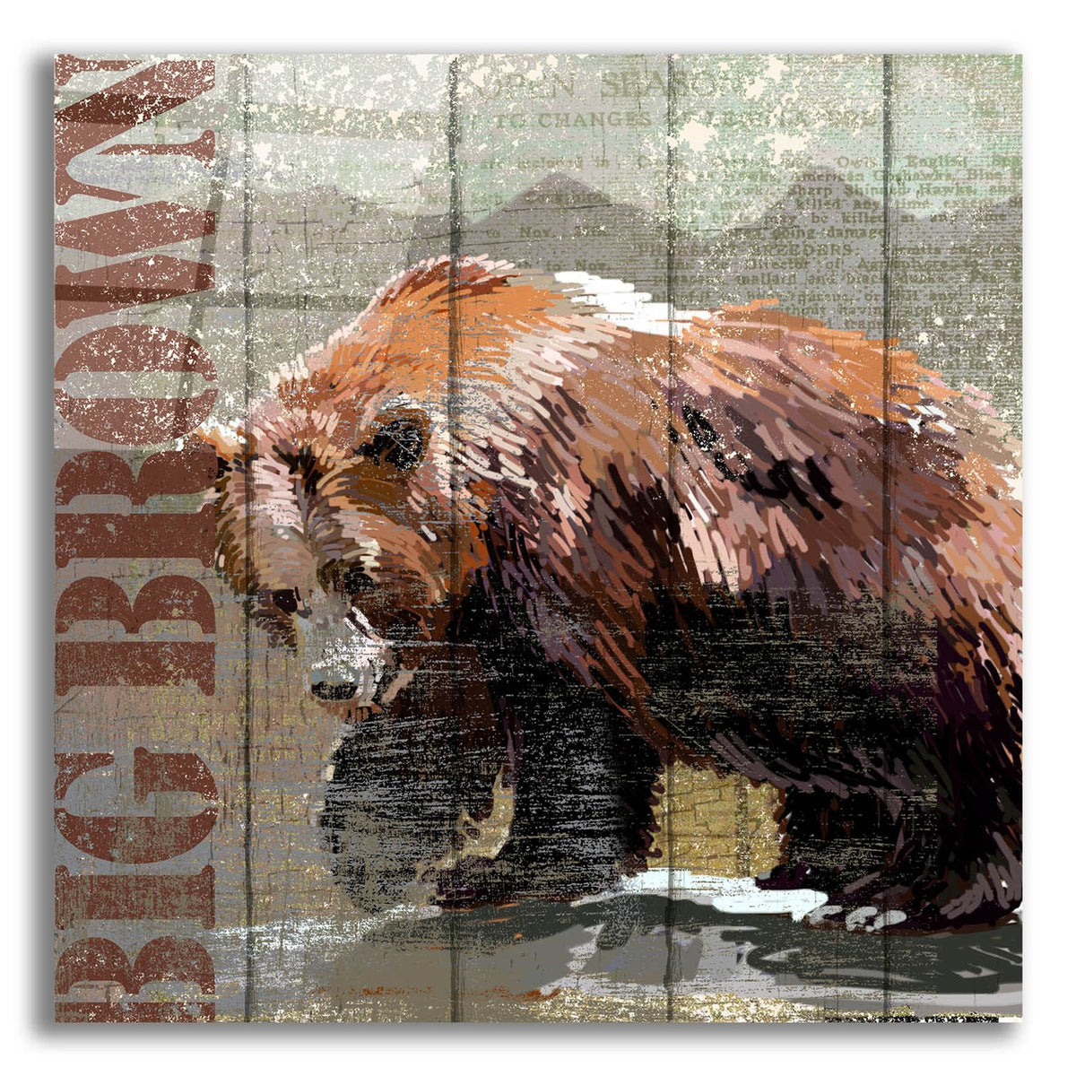 Open Season Bear by Art Licensing Studio acrylic glass wall art