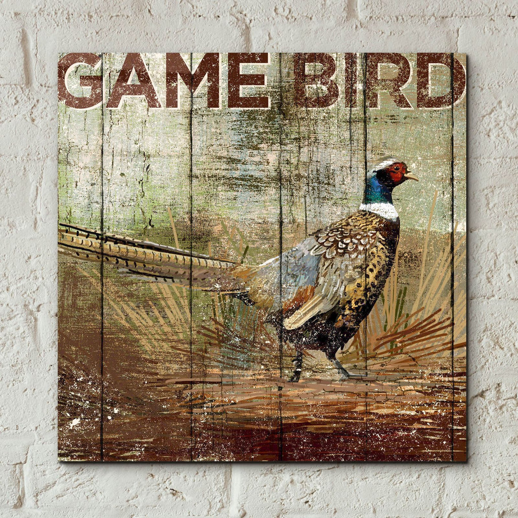 Open Season Pheasant by Art Licensing Studio - 12x12 acrylic wall art in a room