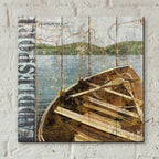 Open Season Row Boat by Art Licensing Studio - 12x12 acrylic wall art in a room