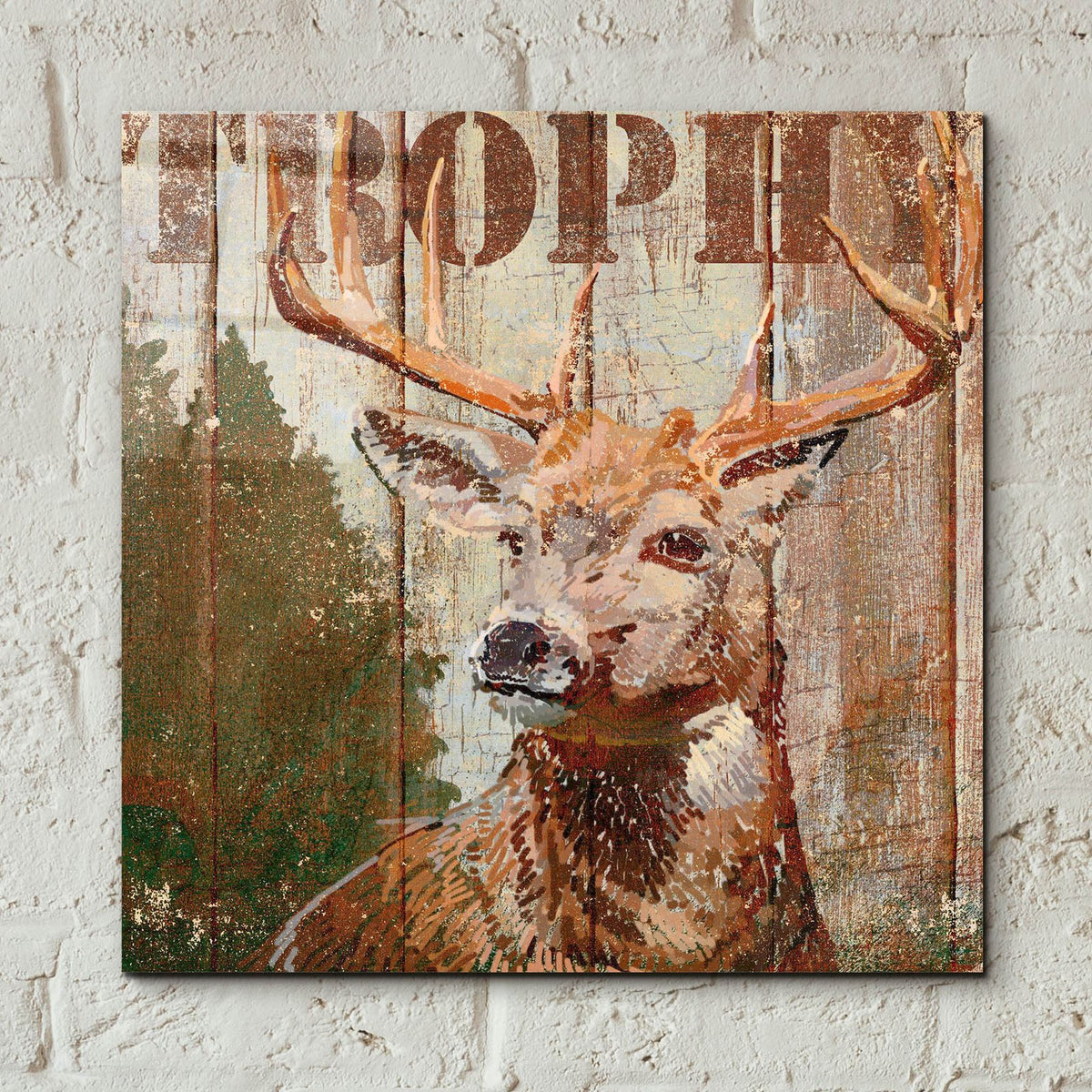 Open Season Trophy by Art Licensing Studio - 12x12 acrylic wall art in a room