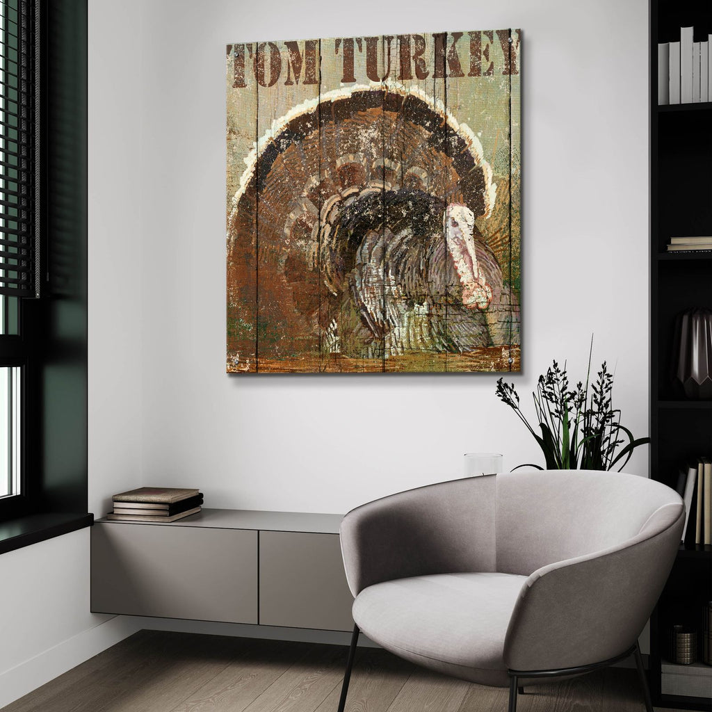 Open Season Turkey by Art Licensing Studio - 36x36 acrylic wall art in a room
